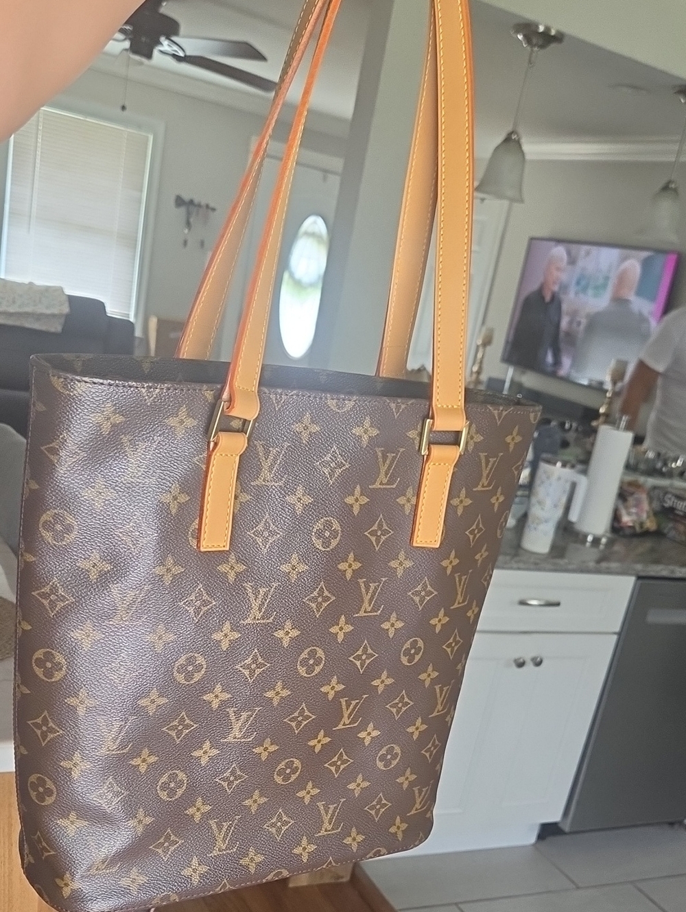 Louis Vuitton Monogram Canvas Tote with Vachetta Handles